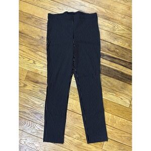 Karen Kane Black Pinstripe Pants Women's Size L‎ Elastic Waist Career